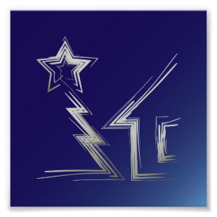 Saphire Weihnachtsnacht Fotodruck