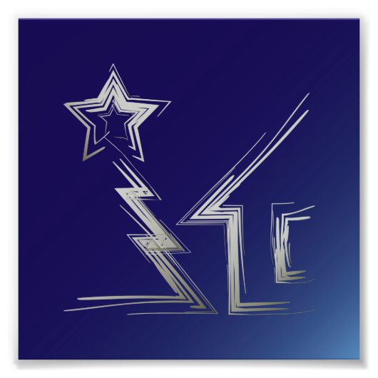 Saphire Weihnachtsnacht Fotodruck (Vorne)