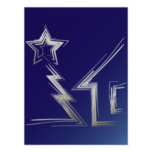 Saphire Weihnachtsnacht Fotodruck