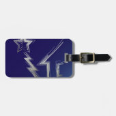 Saphire Weihnachtsnacht Gepäckanhänger (Vorderseite horizontal)