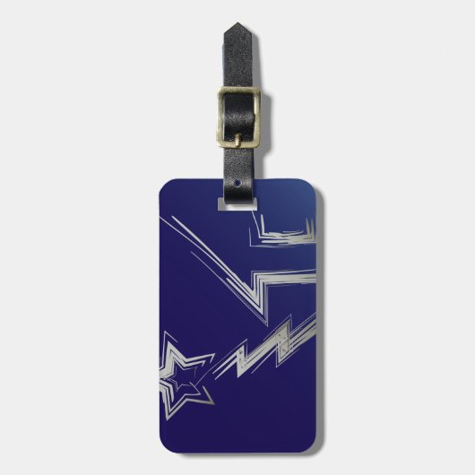 Saphire Weihnachtsnacht Gepäckanhänger (Vorderseite vertikal)