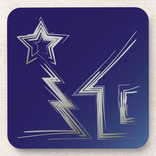 Saphire Weihnachtsnacht Getränkeuntersetzer (Vorderseite)