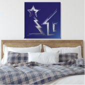 Saphire Weihnachtsnacht Leinwanddruck (Insitu (Schlafzimmer))