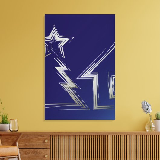 Saphire Weihnachtsnacht Leinwanddruck (Insitu (Wohnzimmer))