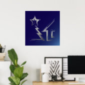 Saphire Weihnachtsnacht Poster (Heimbüro)