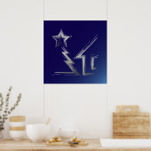 Saphire Weihnachtsnacht Poster (Küche)
