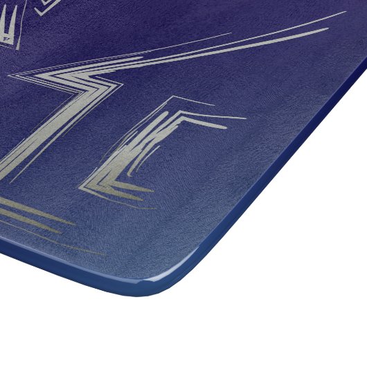 Saphire Weihnachtsnacht Schneidebrett (Ecke)