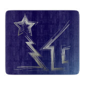 Saphire Weihnachtsnacht Schneidebrett (Vorderseite)