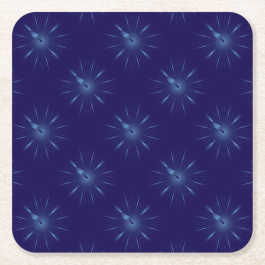 Saphirminute Rechteckiger Pappuntersetzer (Vorderseite)