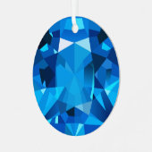 Saphirschmuck Ornament Aus Metall (Vorderseite links)
