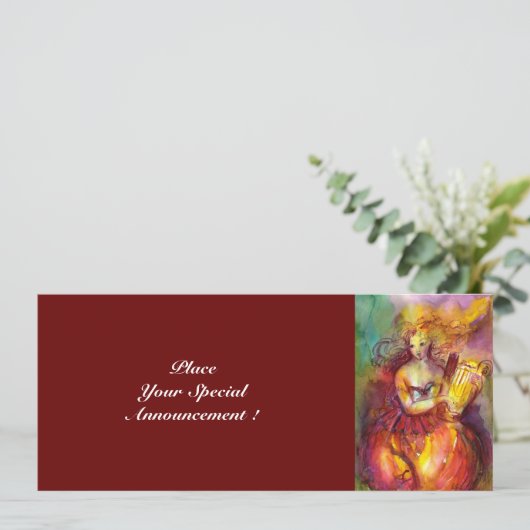 SAPHO, hellrot-grün Einladung (Stehend Vorderseite)