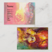 SAPHO , MUSIK UND POETRY, hellrot-grün Visitenkarte (Vorne/Hinten)