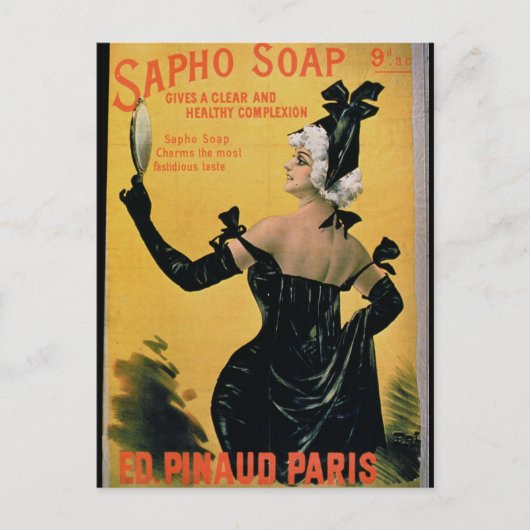 "Sapho Soap - Bietet eine klare und gesunde Komple Postkarte (Vorderseite)