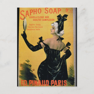 "Sapho Soap - Bietet eine klare und gesunde Komple Postkarte