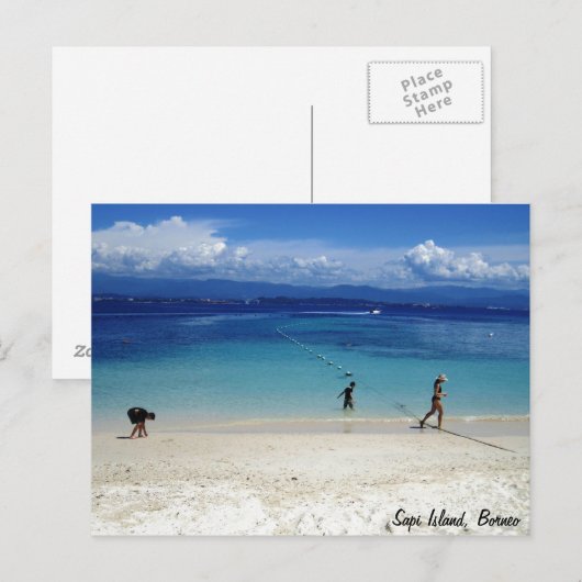 Sapi Island, Borneo Postkarte (Vorne/Hinten)