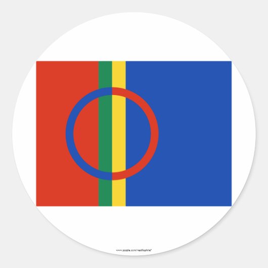 Sapmi Flag Runder Aufkleber (Vorderseite)