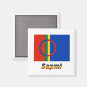 Sapmi-Flagge mit Namen Magnet (Vorderseite/Rückseite)