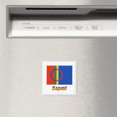 Sapmi-Flagge mit Namen Magnet (In Situ (Geschirrspüler))