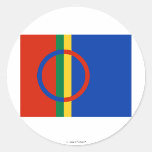 Sapmi Flagge Runder Aufkleber