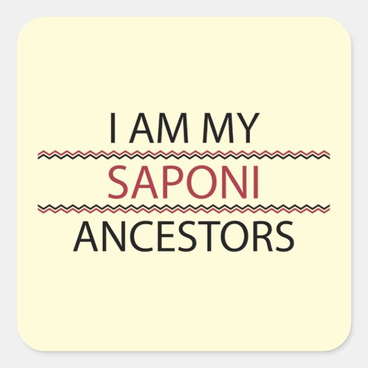 Saponi Ancestors Sticker (Square) (Vorderseite)