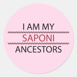 Saponi Ancestors Stickers (rund)