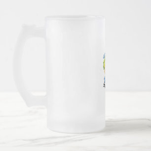 Sapore di Sole mediterrane Kunst mit Wasserfarben- Mattglas Bierglas