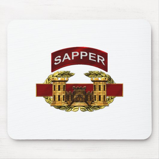 Sapper-Vorsprung mit Kampf-Ingenieur-Abzeichen Mousepad (Vorne)