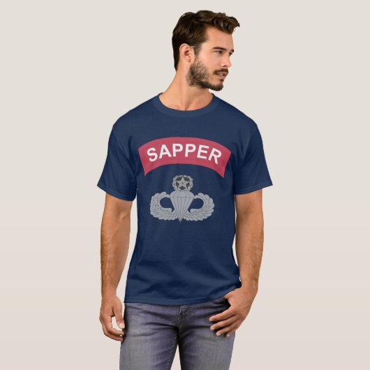 Sapper-Vorsprungs-Hauptparachutist-T - Shirt (v1) (Vorne ganz)