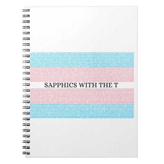 Sapphics mit dem T 3.0 Notebook Notizblock (Vorderseite)