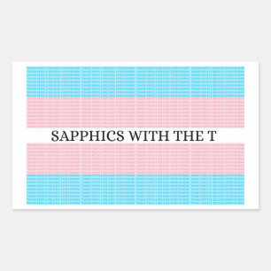 Sapphics mit dem T 4.0 Aufkleber - 4er Pack