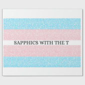 Sapphics mit T 3.0 Wrapping Paper Geschenkpapier (Flach)