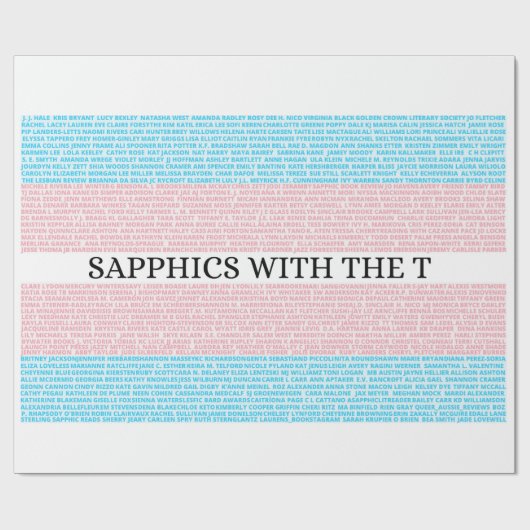 Sapphics mit T 3.0 Wrapping Paper Geschenkpapier (Flach)