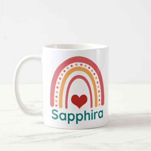Sapphira Vintag Boho Rainbow Kaffeetasse (Links)