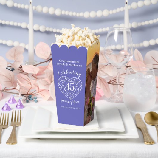 Sapphire 45th wedding anniversary now then photos geschenkschachtel (Hochzeit)