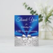 Sapphire 65. Hochzeit Jahrestag Vielen Dank Karten (Stehend Vorderseite)