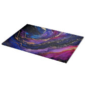 Sapphire Amethyst Alcohol Ink Schneidebrett (Ecke)