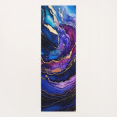 Sapphire Amethyst Alcohol Ink Yogamatte (Rückseite)