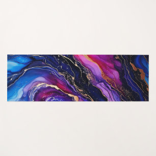 Sapphire Amethyst Alcohol Ink Yogamatte