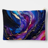 Sapphire Amethyst Alcohol Ink Zubehörtasche (Rückseite)