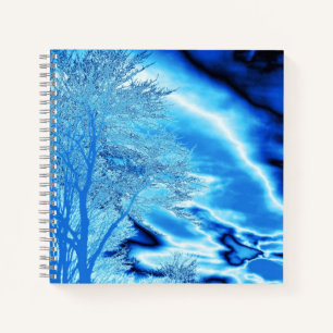 Sapphire and Iced Blue Stormy Sky Notizblock