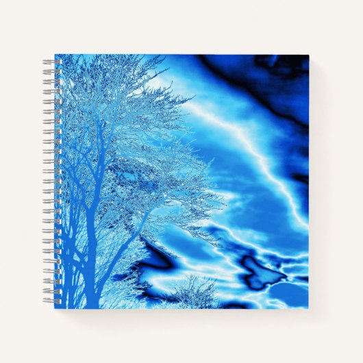 Sapphire and Iced Blue Stormy Sky Notizblock (Vorderseite)