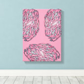 Sapphire and Ruby Abstract Sea Creatures Leinwanddruck (Insitu (Holzboden))