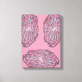 Sapphire and Ruby Abstract Sea Creatures Leinwanddruck