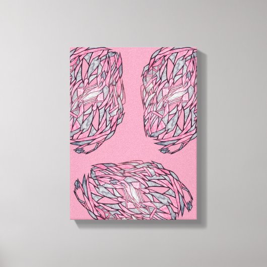 Sapphire and Ruby Abstract Sea Creatures Leinwanddruck (Vorderseite)