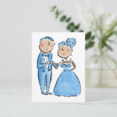 Sapphire Anniversary Postkarte (Stehend Vorderseite)