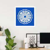 Sapphire Asian Moods Mandalla Poster (Heimbüro)