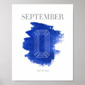 Sapphire Birthstone September Poster (Vorne)