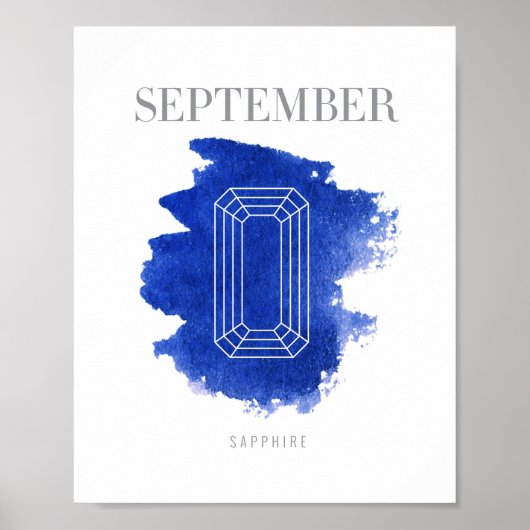 Sapphire Birthstone September Poster (Vorne)