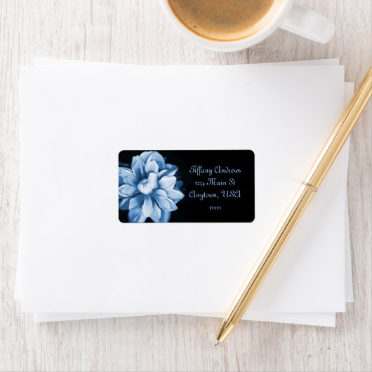 Sapphire Bloom Address Label Adressaufkleber (Insitu)