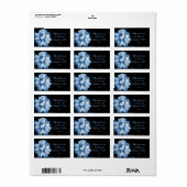 Sapphire Bloom Address Label Adressaufkleber (Vorne)